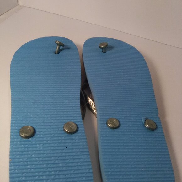 Juncture Women's Flip Flop Sandals Color Blue/Gray Size M 7/8 NWOT - Picture 2 of 6